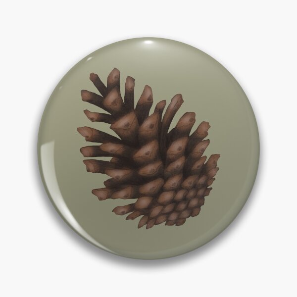 Pinecones Light Green Pin