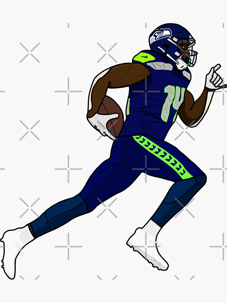 Buy DK Metcalf Green Seattle Seahawks Football Glossy Sticker Online in  India 