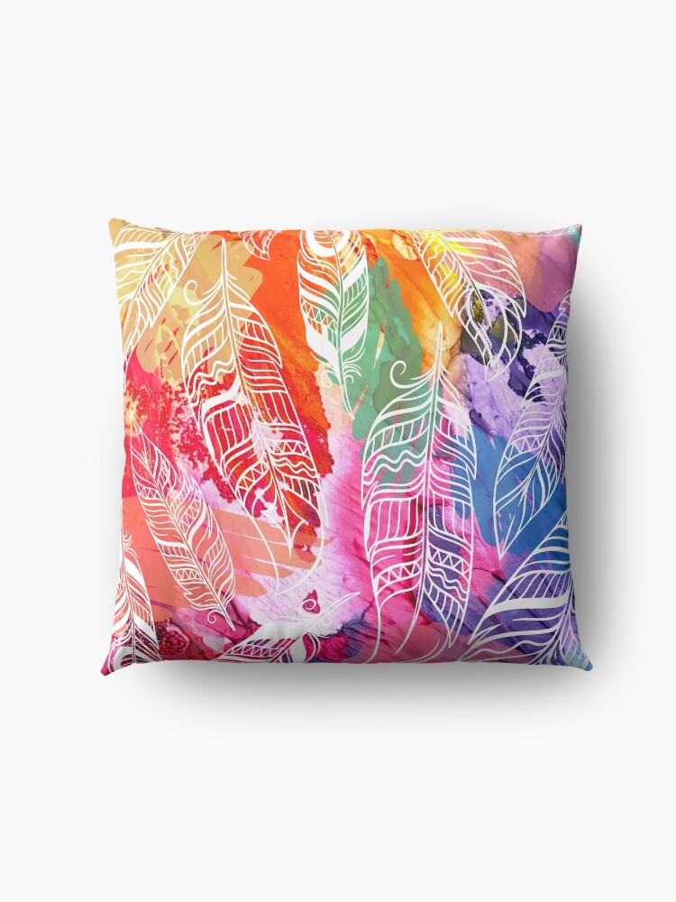 Alternate view of Fashioned in Feathers Floor Pillow