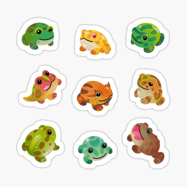 Conjoined Cute Sticker Frogs: Water-Resistant Vinyl Decals for a  Bubble-Free Application Laptop sticker Water Bottle Sticker — Greenjar.