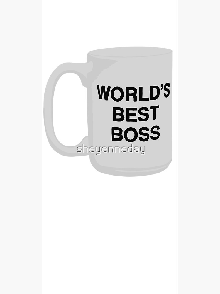 "World's Best Boss Mug The Office Michael Scott" Sticker by sheyenneday