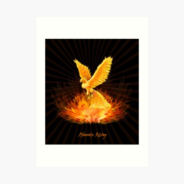 Phoenix Rising Art Print By Visionquestarts Redbubble