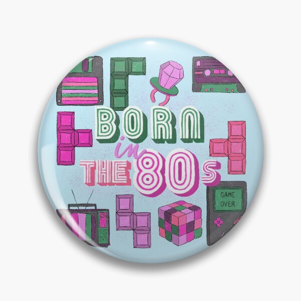 Item preview, Born in the 80s - Light Blue Background designed and sold by Amandeen.