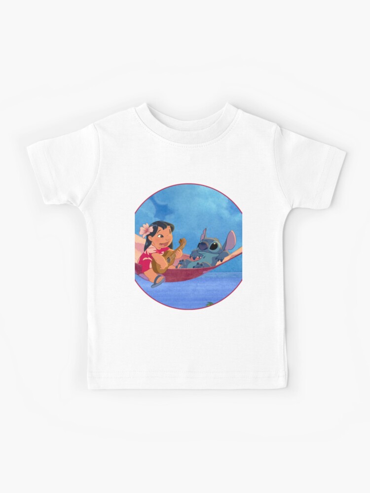 round lilo and stitch CUTE FACE STAR | Kids T-Shirt