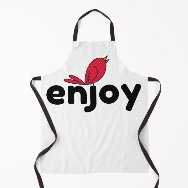 Item preview, Enjoy. Black text and joyful songbird designed and sold by JellyBeenzz.