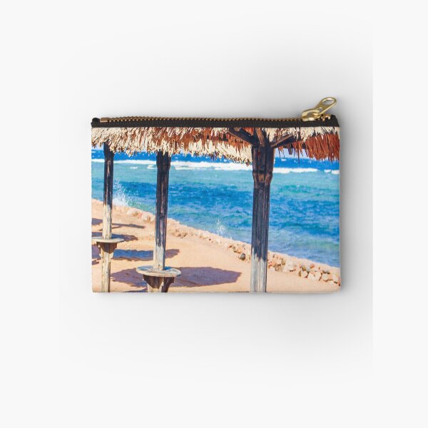 Item preview, natural materials beach umbrellas by the sea and the blue sky designed and sold by SherriMans.