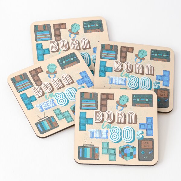 Item preview, Born in the 80s - Beige Background designed and sold by Amandeen.
