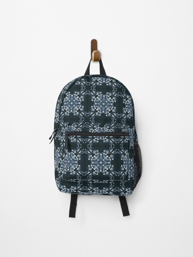 Thumbnail 1 of 3, Backpack, Abstract Snowflake Design 2 designed and sold by UrbanBlueSpruce.