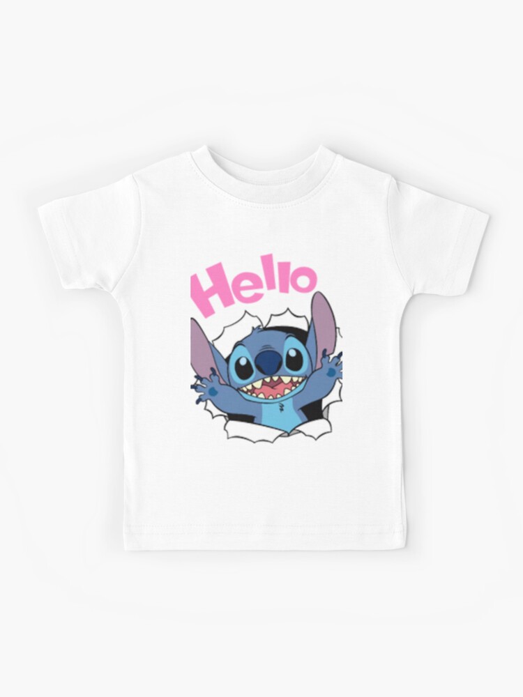 really cute lilo and stitch HELLO Kids T-Shirt for Sale by WEShop23