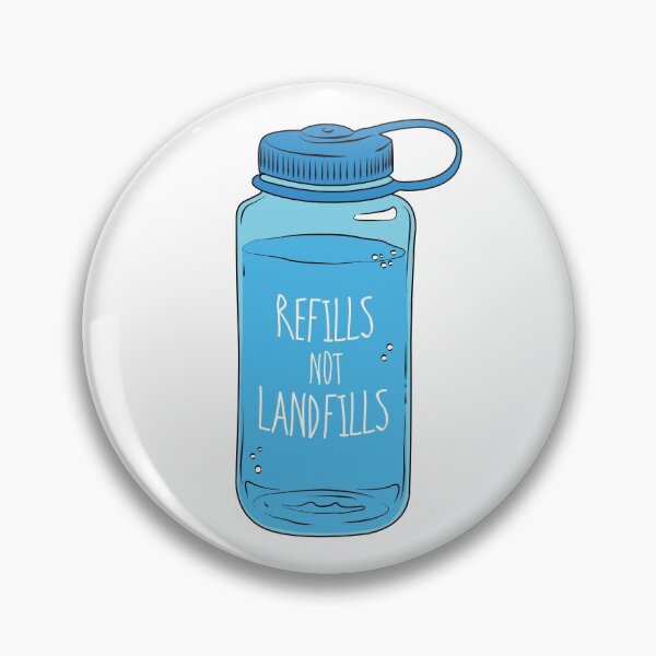 Item preview, Refills not Landfills Water Bottle designed and sold by Jessica Huff.