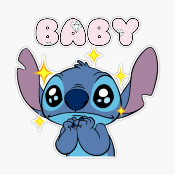 baby lilo and stitch HELLO Sticker for Sale by WEShop23