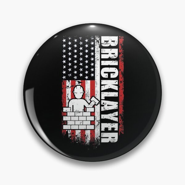 Item preview, Bricklayer American USA Flag designed and sold by DamnGoodDesign.