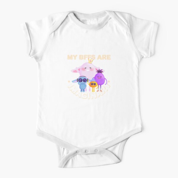My BFFs Are Imaginary - Black Short Sleeve Baby One-Piece