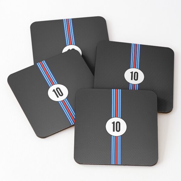 Item preview, Martini Racing Number 10 Carbon Poster – Legendary Racing Livery Art designed and sold by Road To Track.