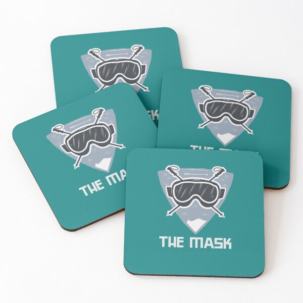 Item preview, The Mask, skiing, goggles, mountain, mountain sports, winter sports, Slalom skiing, mountain skiing gifts, skiing sticker pack, snowboarding sticker pack, winter vacation sticker pack, skiing stickers designed and sold by HomeConscious.