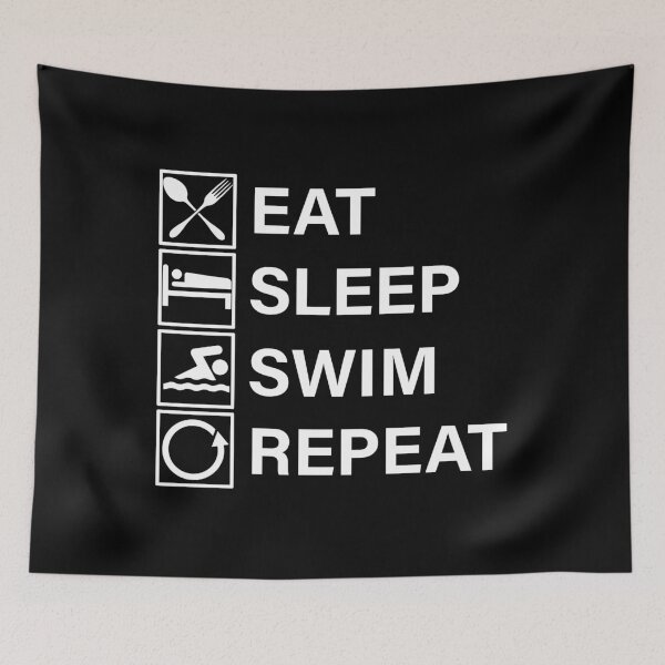 Item preview, Eat Sleep Swim Repeat designed and sold by Adel Qasem.