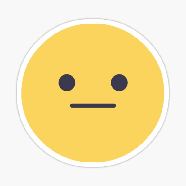 Neutral Face Emoji Stickers Redbubble