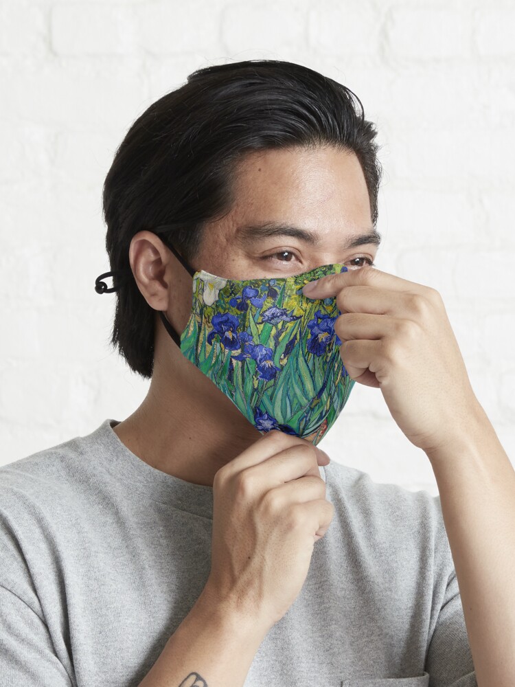 Alternate view of Irises by Vincent van Gogh Mask