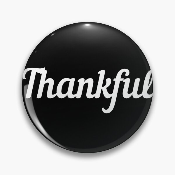 Item preview, Thankful. Retro script. White text only design designed and sold by JellyBeenzz.