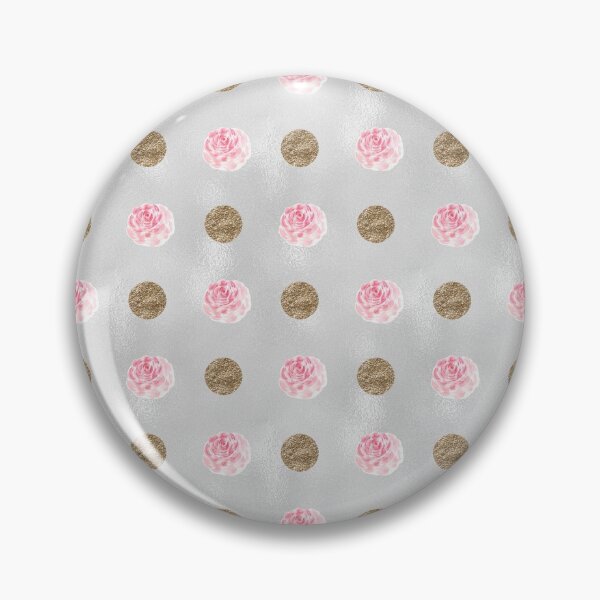 Item preview, Grey Bokeh, Pink Roses & Gold Polkadots (The Pink Collection) designed and sold by danidrawinggift.