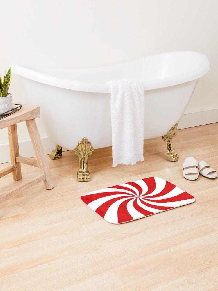 Peppermint Swirl Bath Rug