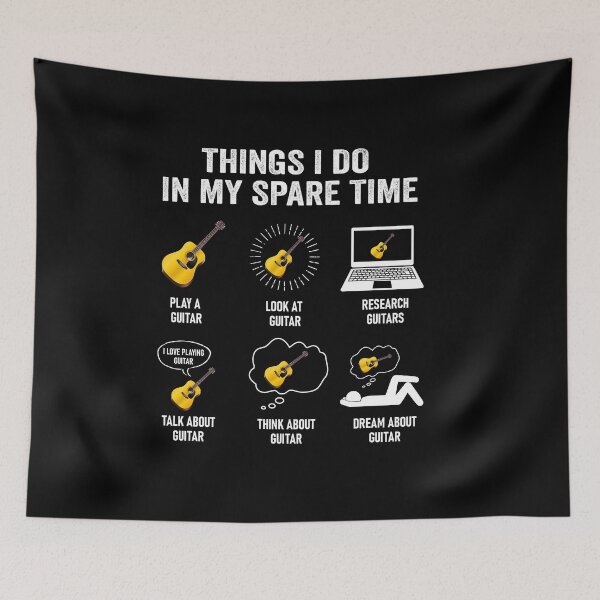 Item preview, Funny Guitar Lover - Things I Do In Spare Time designed and sold by silverhexagon.