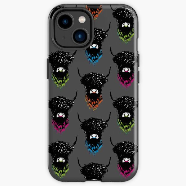 Hamish Multicolour - on Dark Grey iPhone Tough Case