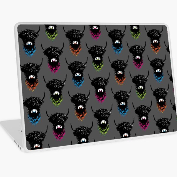 Hamish Multicolour - on Dark Grey Laptop Skin