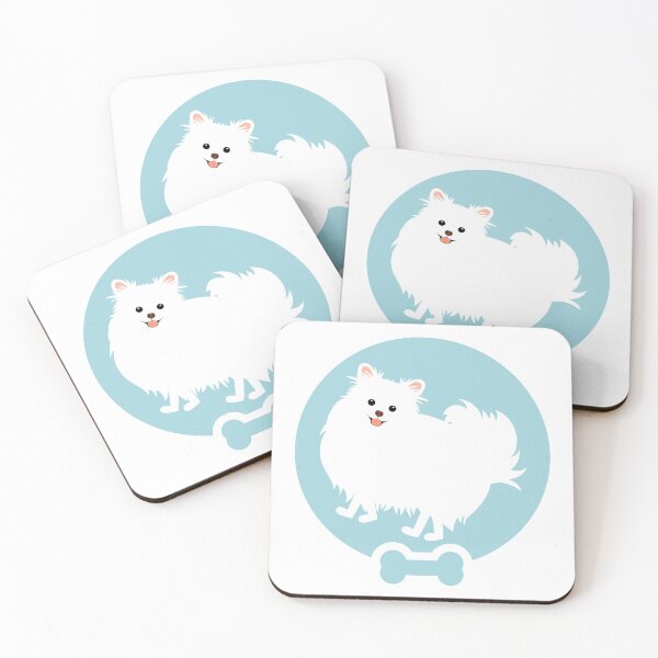 Item preview, Cute White Pomeranian Dog  designed and sold by Lulupainting.