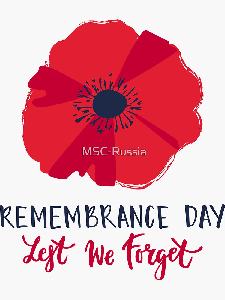 Discover Lest We Forget - Remembrance Day Sticker