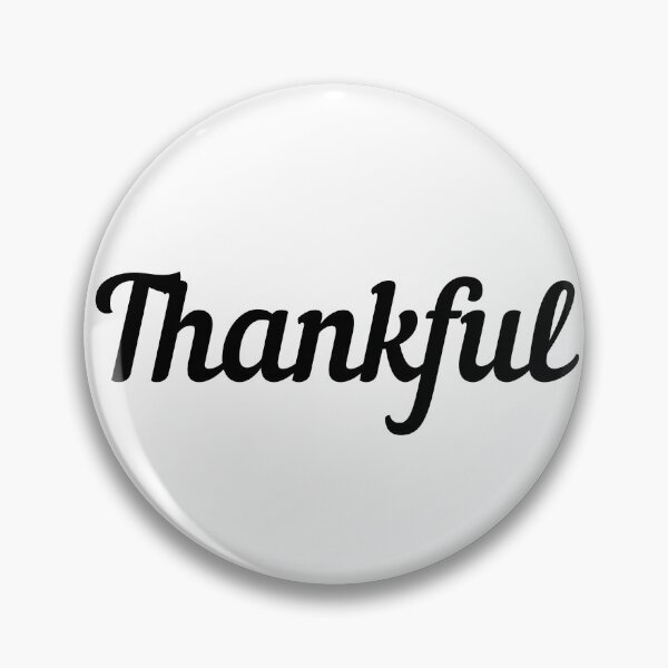Item preview, Thankful. Retro script. Black text only design designed and sold by JellyBeenzz.