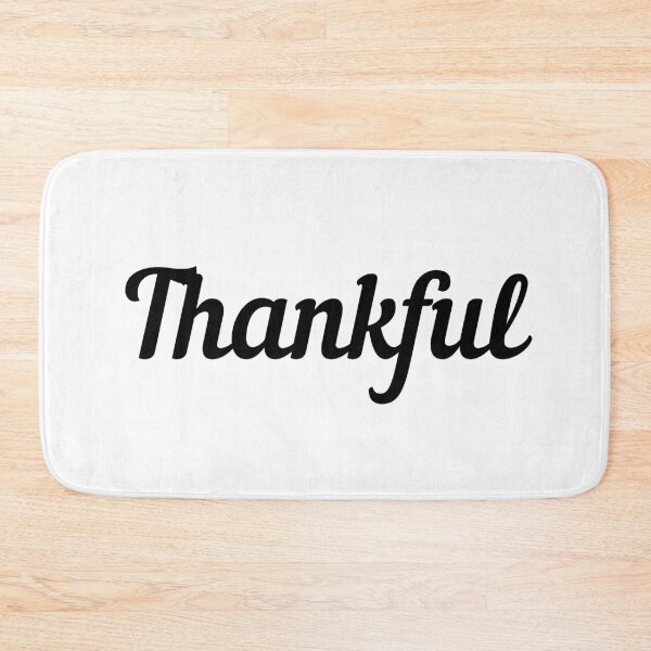 Item preview, Thankful. Retro script. Black text only design designed and sold by JellyBeenzz.