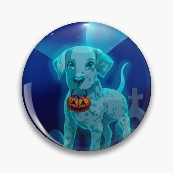 Item preview, Ghost dalmatian puppy, trick or treat, Halloween designed and sold by Sofia Dimitriadou.