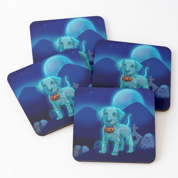 Item preview, Ghost dalmatian puppy, trick or treat, Halloween designed and sold by Sofia Dimitriadou.