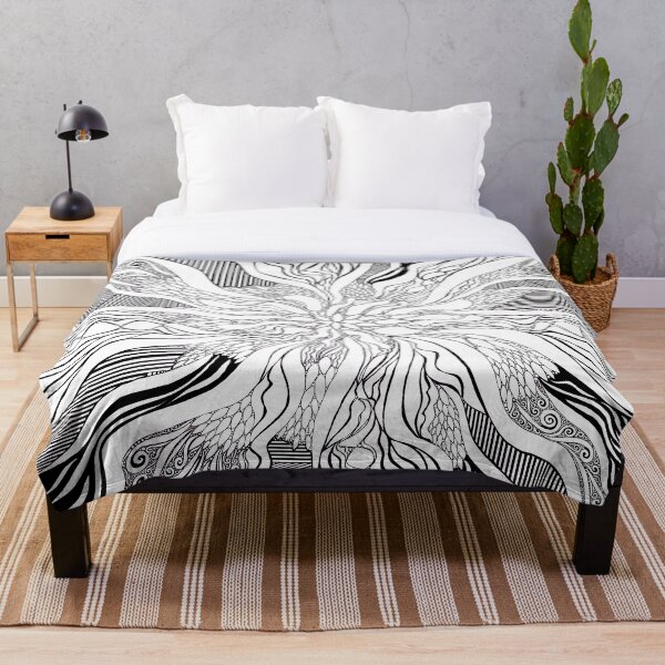 Item preview, Black and white Abstract Swirl Doodle designed and sold by Courtney Wartner.