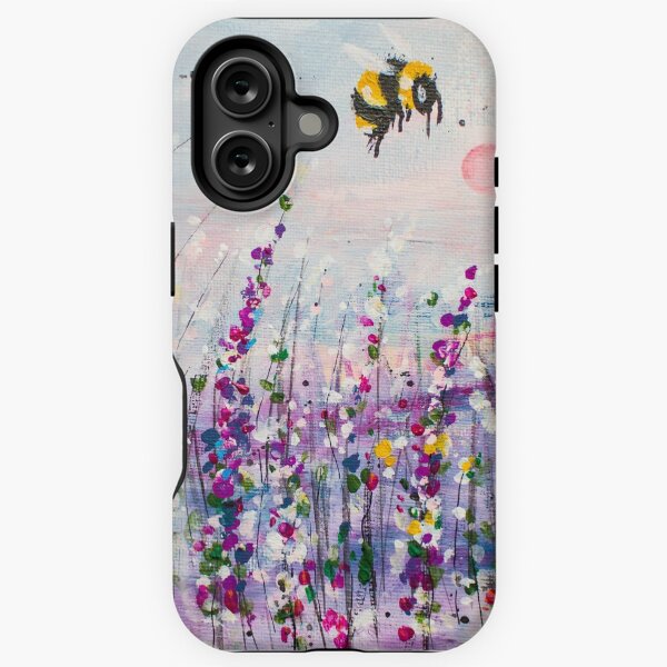 Vista previa del artículo con la obra «Arte de abeja, abejorro pintura acrílica, abeja floral, pintura de abeja, abeja y flores», diseñado y vendido por ingblink.