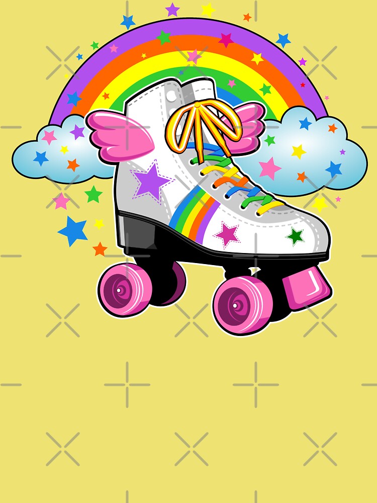 Retro 80's, 90's Rainbow Unicorn Roller Skate Printable Happy Planner  Sticker – The Paper Hen