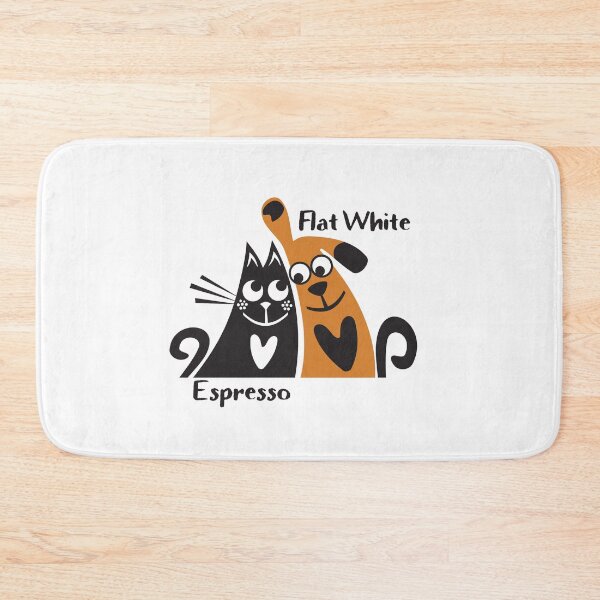 Item preview, espresso flat white coffee cute cat and dog  designed and sold by ayaato.