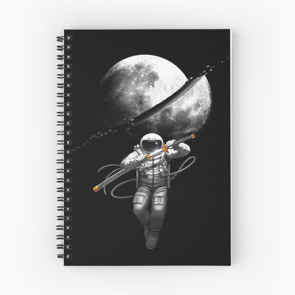 Item preview, Astronaut Samurai Cutting the Moon designed and sold by andremuller.
