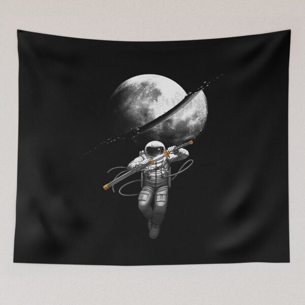 Item preview, Astronaut Samurai Cutting the Moon designed and sold by andremuller.