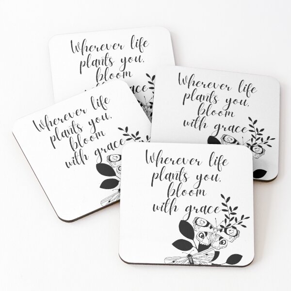 Item preview, Bloom with grace- Aesthetic motivational quote designed and sold by Faeblehoarder.