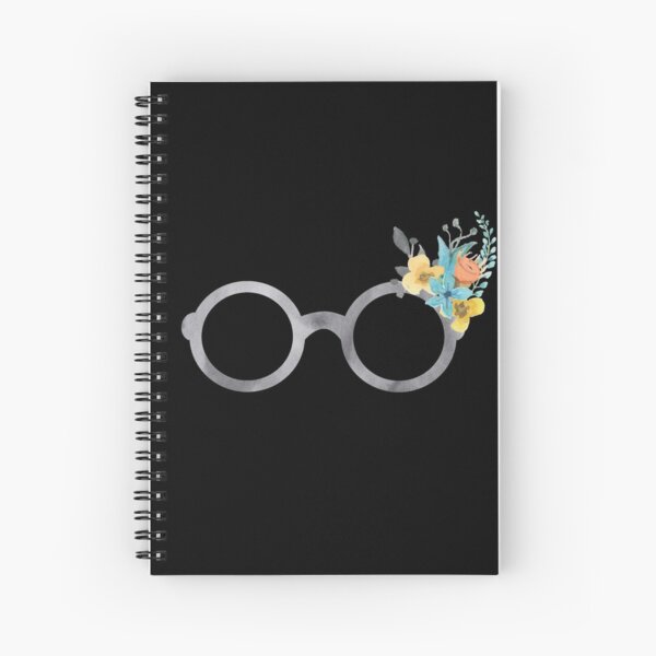 Round Eyeglasses With A Floral Bouquet Spiral Notebook