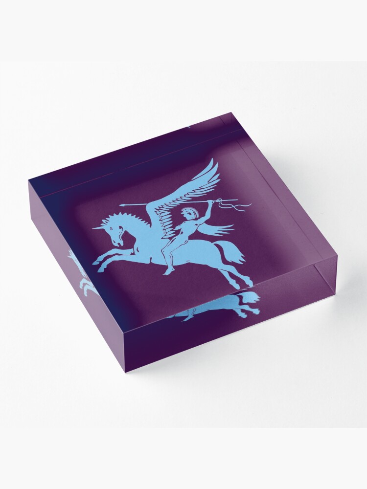 Alternate view of PARAS. Bellerophon riding Pegasus. British Airborne Forces. Acrylic Block