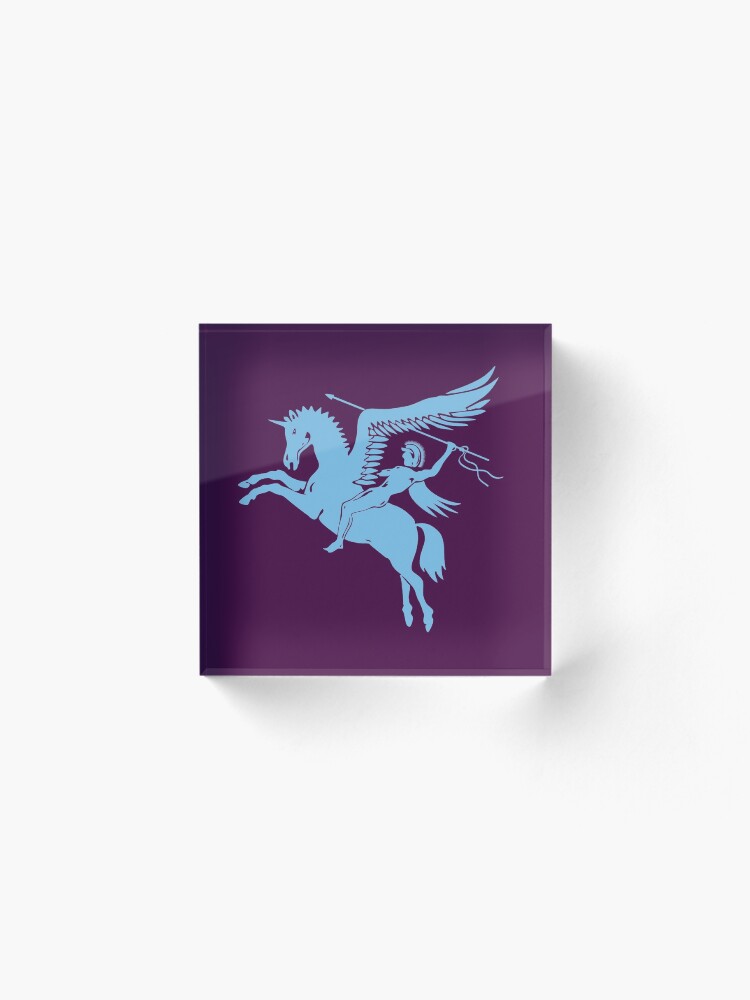 Alternate view of PARAS. Bellerophon riding Pegasus. British Airborne Forces. Acrylic Block