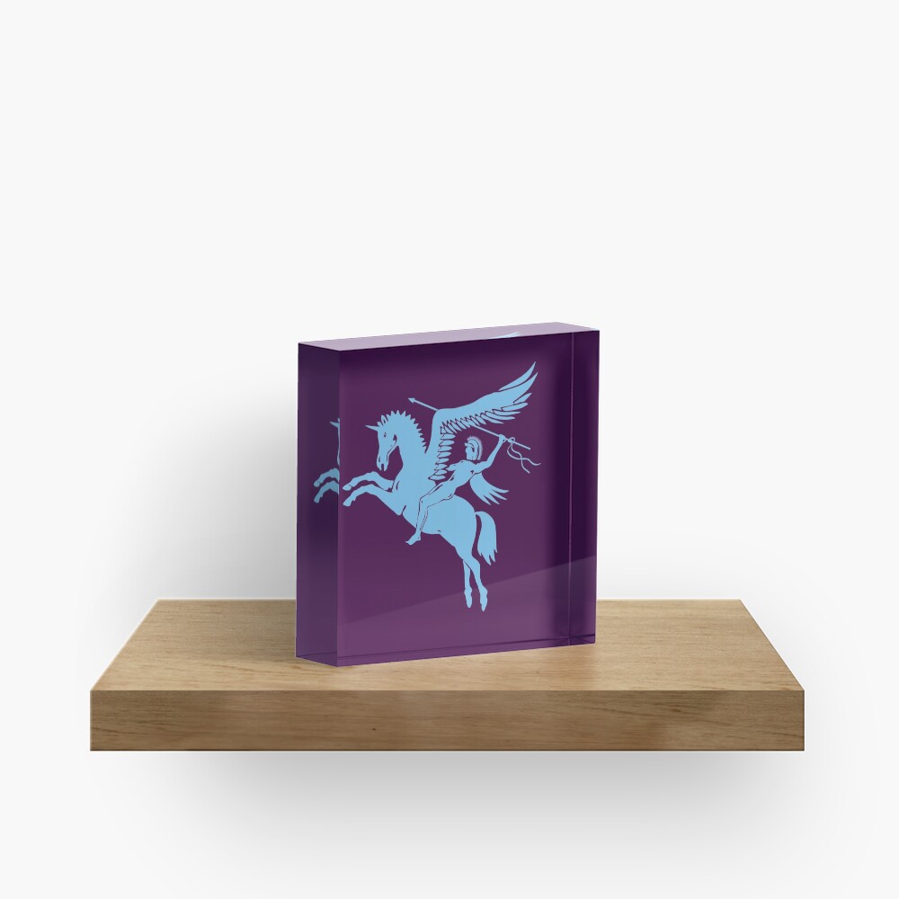 PARAS. Bellerophon riding Pegasus. British Airborne Forces. Acrylic Block