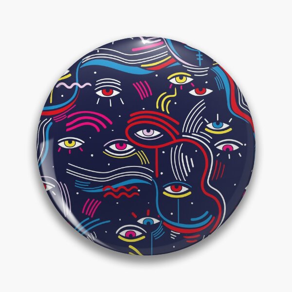 Artikelvorschau, Modern doodle psychedelic fashion eyes abstract composition in minimalist Memphis style with eyes. entworfen und verkauft von FENIO.