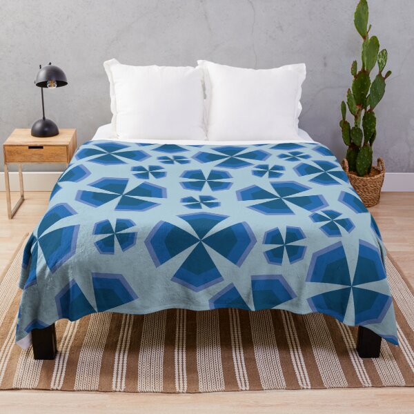 Aperçu de l'œuvre Motifs floraux simples bleus créée et vendue par PlusAdore.