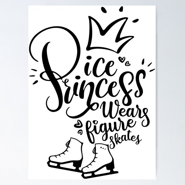 Item preview, ICE PRINCESS WEARS FIGURE SKATES designed and sold by ICE-SKATE-ART.