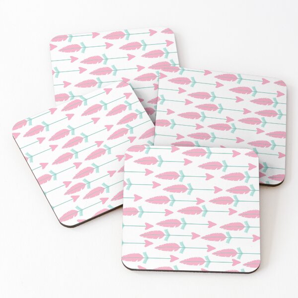 Item preview, Preppy Bohemian Chic Pink Teal Feather Boho Arrows designed and sold by IamTrending.