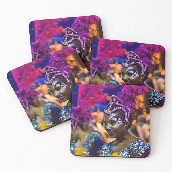 Item preview, Costumed Attractive Dancer Woman at Carnival Parade of Uruguay designed and sold by DFLC Prints.